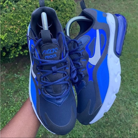 Nike Air Max 270'React Midnight Navy Kids Sneakers- SZ Y- W